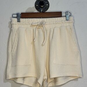 Zenana High Waist Cream‎ Knit Women's Shorts